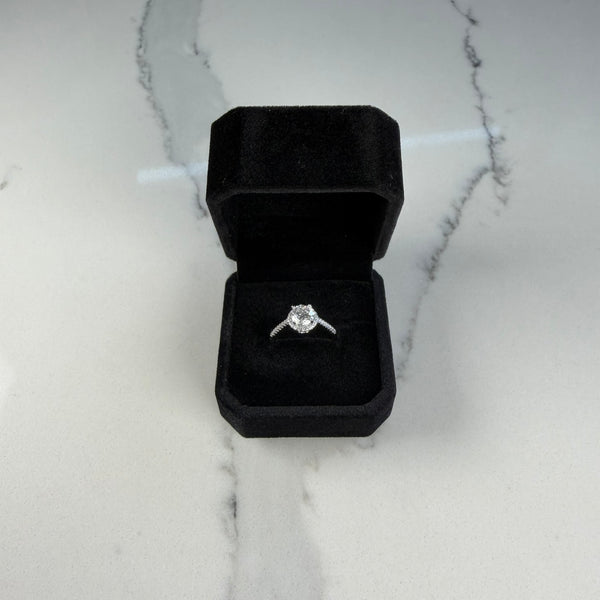 Moissanite Halo Ring