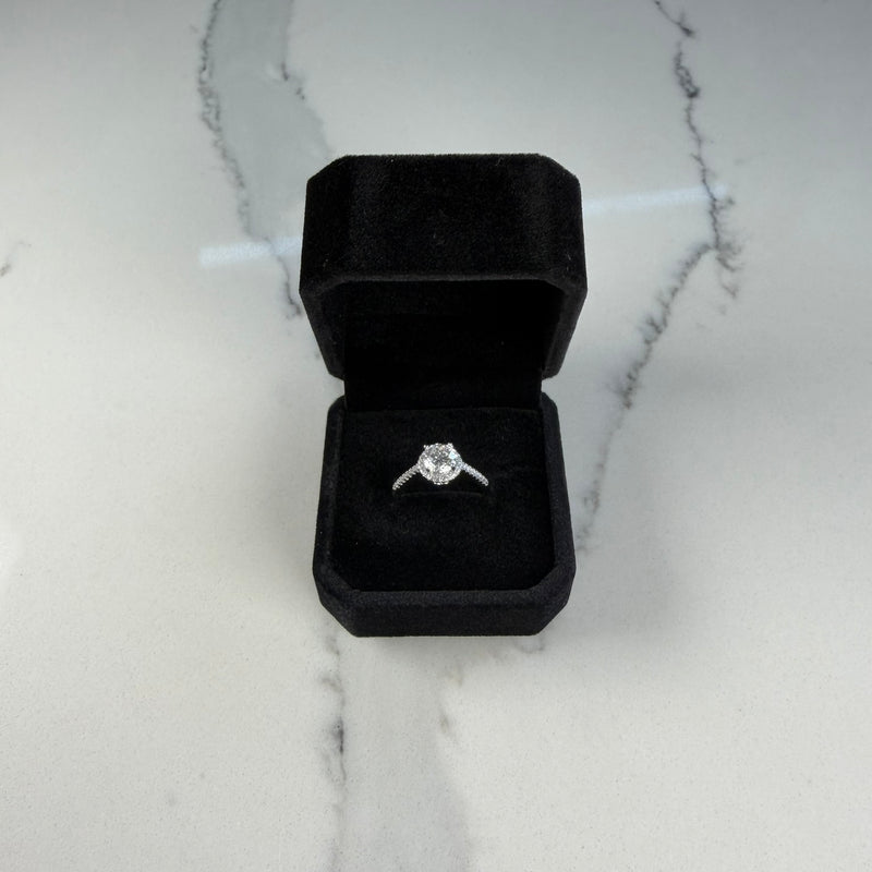 Moissanite Halo Ring