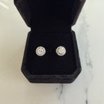 Moissanite Halo Earrings